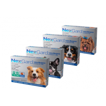 NexGard para cães de 2kg a 50kg - (3 tabletes mastigáveis)